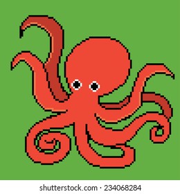 Pixel octopus
