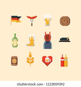 Pixel oktoberfest elements.8bit.