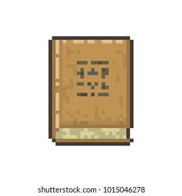 Pixel old magic book for games and websites