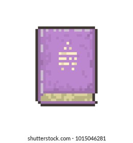 Pixel old magic book for games and websites