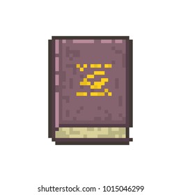 Pixel old magic book for games and websites