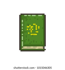 Pixel old magic book for games and websites