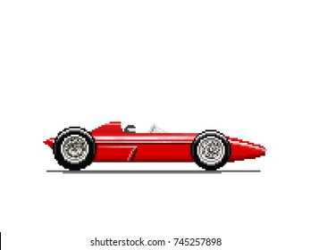 Pixel Old Race Car