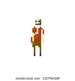 Pixel oldster character for games and websites