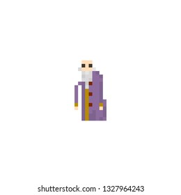 Pixel oldster character for games and websites