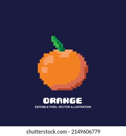 Pixel orange icon vector illustration