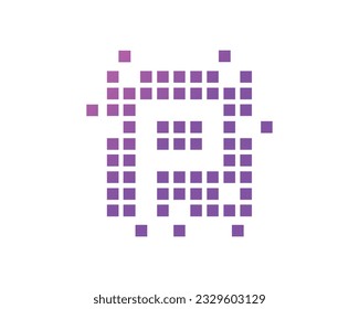 Pixel P Letter Logo Design
