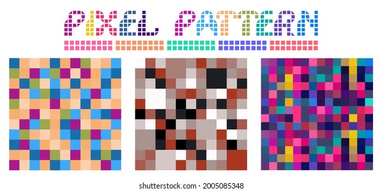 Pixel pattern abstract mosaic background for website, card, poster