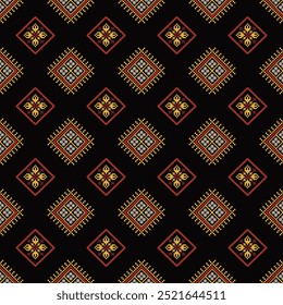 Pixel pattern art wallpaper Background, Design for fabric, curtain, carpet ,geometry seamless pattern art illustration .Pixel art pattern seamless for Fabric geometric ethnic pattern seamless.