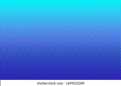 Pixel pattern background in blue, pink, purple color. Cyan 8 bit video game vector illustration. Abstract halftone texture . Retro arcade game