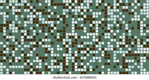 Pixel pattern. Camouflage vector seamless background. Abstrac texture design. Retro geometric illustration. Game wallpaper. Simple repeat square textile