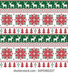 Pixel-Muster Weihnachten Silvester Tapete Weihnachten Stoff Muster nahtlos
