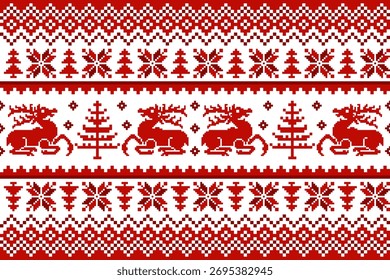 Patrón de píxeles Navidades Año Nuevo Navidades de Fondo de pantalla patrón de tela sin costuras
