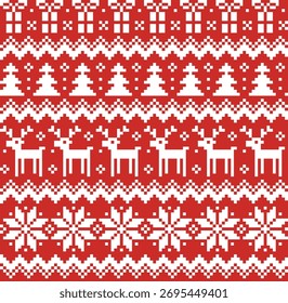 Patrón de píxeles Navidades Año Nuevo Navidades de Fondo de pantalla patrón de tela sin costuras
