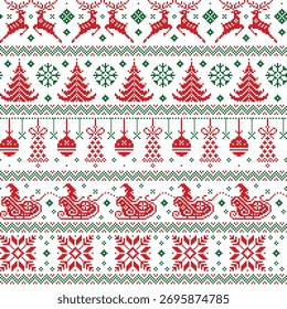 Patrón de píxeles Navidades Año Nuevo Navidades de Fondo de pantalla patrón de tela sin costuras
