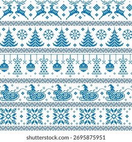 Pixel pattern Christmas New Year wallpaper Christmas fabric pattern seamless
