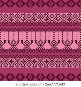 Design de padrão de pixel. Tudo vetor e sem emenda. Clássico e luxo para decorar, moda ou etc.