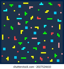 Pixel pattern design. Bandanas, pareos, pillows, home textile designs. Abstract modern background for textile scarf, blanket, pillow, napkin, hijab.