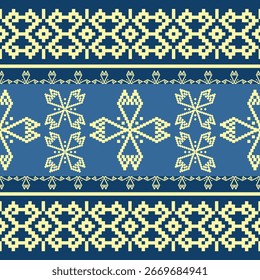 Design de padrão de pixel. Estilo tailandês, vetor e sem emenda.