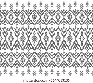 pixel pattern design inspirado étnico para decoração, vestuário e impressão em casa sob demanda.