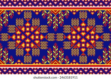 Pixel pattern ethnic oriental traditional. design fabric pattern textile African Indonesian,Indian, seamless Aztec style abstract vector illustration for print clothing, texture, fabric, wallpaper, de