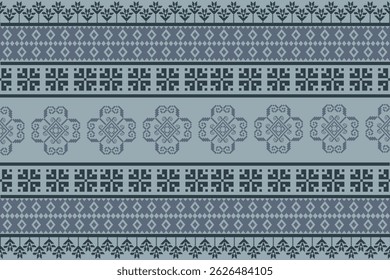 Tela del patrón del pixel en fondo gris.