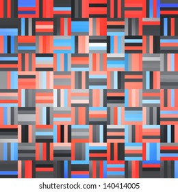 Pixel pattern of geometric shapes with stripes