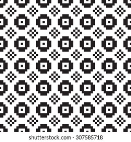 Pixel pattern. Seamless background texture. The pattern can be used to the scheme for embroidery, knitting, sewing and other creative work.