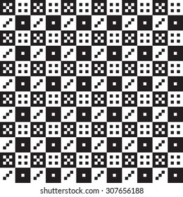 Pixel pattern. Seamless background texture. The pattern can be used to the scheme for embroidery, knitting, sewing and other creative work.
