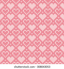 Pixel pattern. Seamless background texture. The pattern can be used to the scheme for embroidery, knitting, sewing and other creative work.