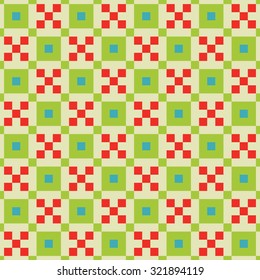 Pixel pattern. Seamless background texture. The pattern can be used to the scheme for embroidery, knitting, sewing and other creative work.
