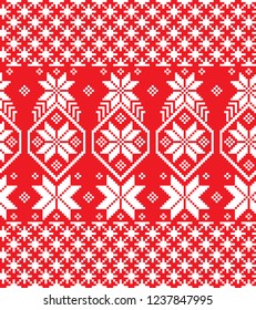 pixel pattern seamless christmas new year knitwear textile
