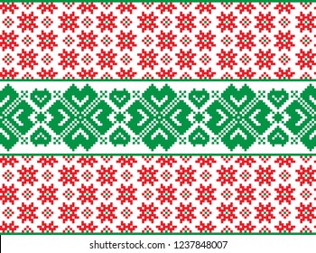 pixel pattern seamless christmas new year knitwear textile