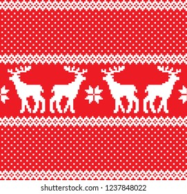 pixel pattern seamless christmas new year knitwear textile
