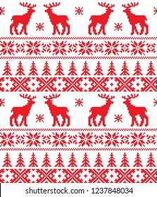 pixel pattern seamless christmas new year knitwear textile