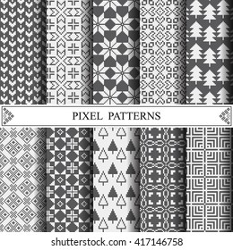 pixel pattern, textile, pattern fills, web page background, surface textures