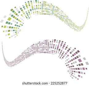 Pixel Pattern Wave Illustration Designs