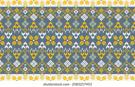 Pixel patterns are a bold choice for those who want a futuristic feel. With sharp edges and bright tones, this fabric enhances fashion, home items, and accessories with a cutting-edge appeal.