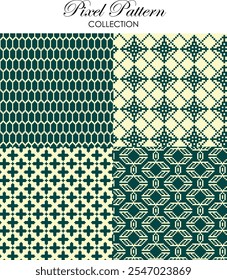 Pixel patterns collection Vector Design