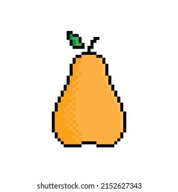 Pixel Pear Icon Vector Pixel Art Stock Vector (Royalty Free) 2152627343 ...