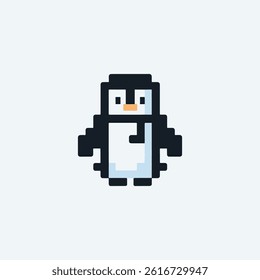 Pixel penguin logo for sale.