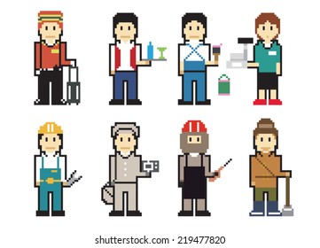 Pixel People Icons (Workers)