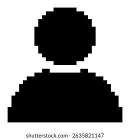 Pixel people profile icon vector for user identity, account avatar, and member selection. Ideal for retro apps, UI menus, or vintage social media design.