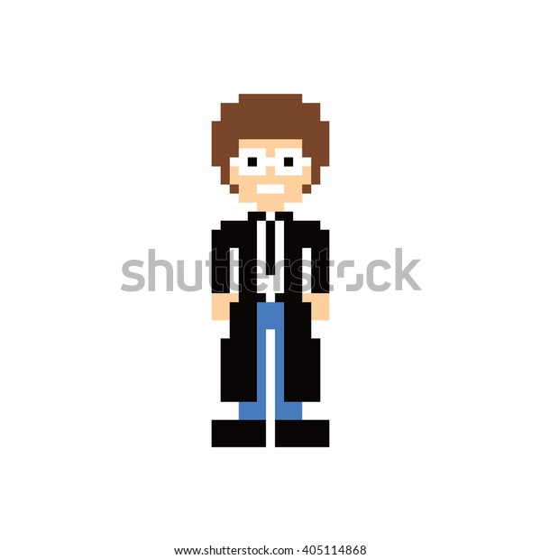 Pixel People Theme Avatar Guy Vector Stock Vector (Royalty Free ...