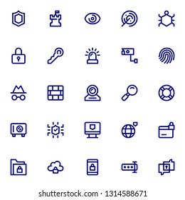 Pixel perfect 25 icons of Cyber security. Perfect for your projects.
