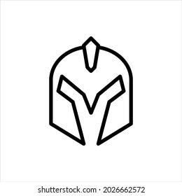 Pixel perfect black thin line icon of knight helmet. Editable stroke vector 64x64 pixels. Scale 5000% preview. Medieval warrior head armor symbol. Retro metallic guard sign. Outline linear pictogram
