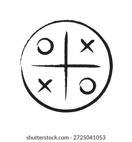 Pixel perfekte schwarze dünne Linie Symbol der Tic Tac Toe. Bearbeitbarer Strichvektor 64x64 Pixel. Vorschau auf 5000 % skalieren. Zeichen der Gedanken und Kreuze. Xs Os Spielsymbol. Kontur XOXO lineares Piktogramm. Tick Tack Toe