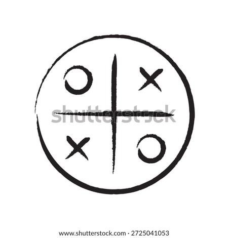Pixel perfect black thin line icon of tic tac toe. Editable stroke vector 64x64 pixel. Scale 5000% preview. Noughts and crosses sign. Xs Os game symbol. Outline XOXO linear pictogram. Tick tack toe
