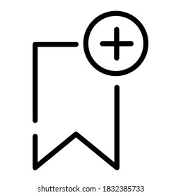 Pixel perfect bookmark favorite icon. Vector illustration