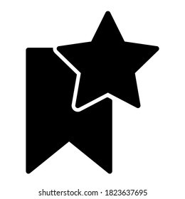 Pixel perfect bookmark favorite with star sign icon. Vector illustration
